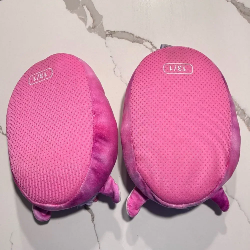 Squishmallows | Girls Plush Slippers Unicorn Pink Purple Tie dye Size 13/1